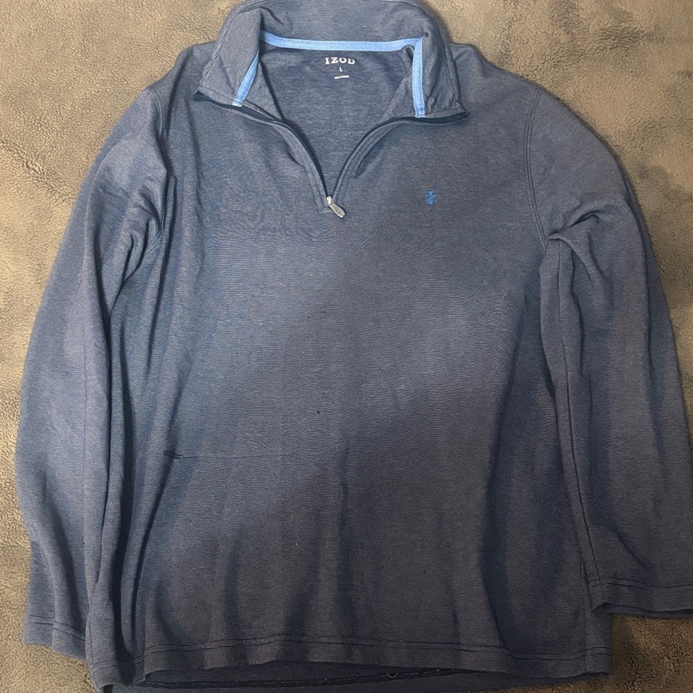 Large IZOD Blue Quarterzip